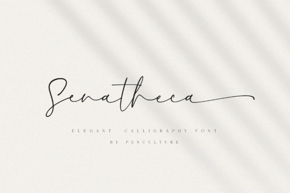 Senatheca – Elegant Calligraphy Font